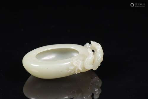 A Hetian Jade Auspicious Pattern Brush Washer