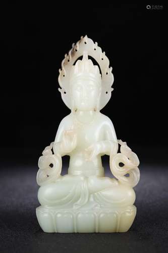 A Hetian Jade Guanyin Ornament