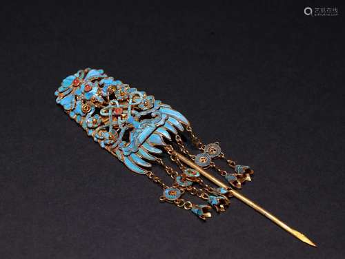 Gilt Silver Hairpin