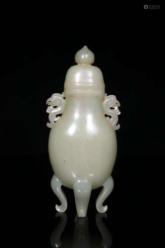 A Hetian Jade Ear Vase