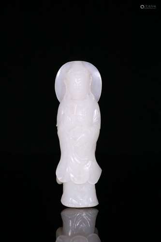 A Hetian Jade Gunayin Ornament