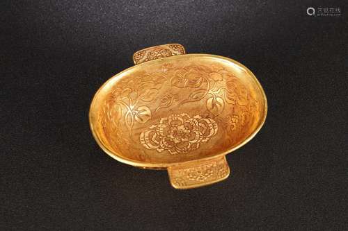 Gilt Bronze Cup With Pattern