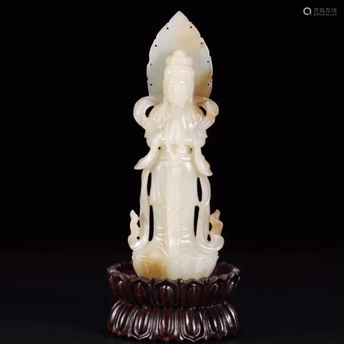 Hetian Jade Kuan Yin Ornament