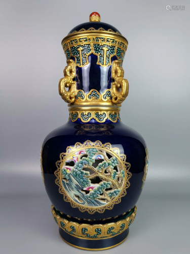 Qing Dynasty, Enamel Vase