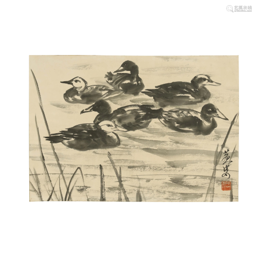 Huang Zhou, Mandarin Duck Painting