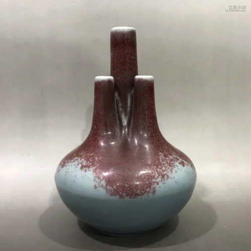 Qing Kien Lueng, Flambed- Glazed Vase