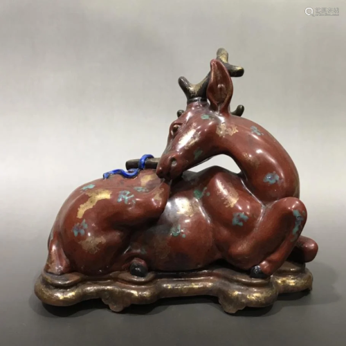 Qing Kien Lueng, Porcelain Deer