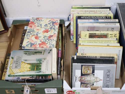 A quantity of antiques and arts reference books to include Philip's Guide to English Porcelain,