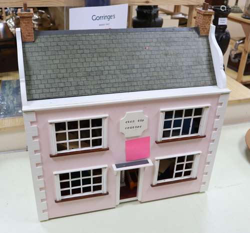 A modern doll's house 'Glen Tay Cottage', with interior furnishings, height 63cm