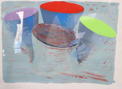 John Loker (b. 1938),'Dangerous Games 2', colour screenprint, signed, inscribed, numbered 46/100 and