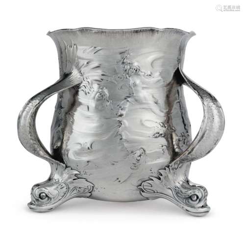 A Large American Silver Three-Handled Cup, Martelé, Gorham Mfg. Co., Providence, RI, 1902