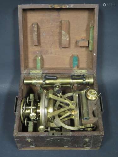 A 19th Century Topographical Theodolite signed W.C. Cox Devonport and W.P. Smith and in J & W.E.