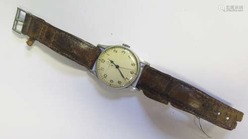 A 1944 Omega WWII Period Gent's Wristwatch, widely used by Spitfire and Hurricane pilots.