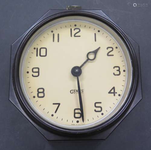 A GENTS Bakelite Cased Electric Wall Clock, 5.5