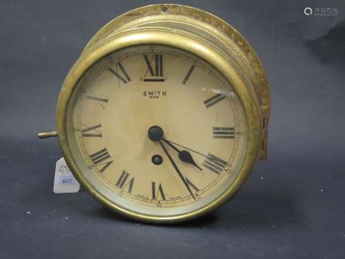 A SMITH 8 Day Brass Cased Ship's Clock, 7