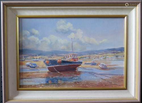 Wyn Appleford, 'My Three Girls', Fishing Boat and Estuary Scene, 20th/21st Century, Oil on Canvas,