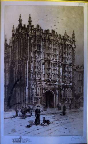 Charles Bird (1856 - 1916), St John the Baptist 'Wool Church' Cirencester, C19th Engraving, 40 x