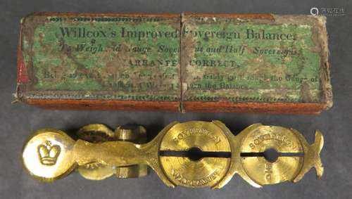 Wilcox's Improved Sovereign Balance, boxed (one end missing)