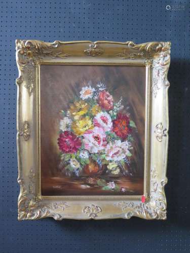 Wyn Appleford, Floral Still Life, Signed, 20th/21st Century, Oil on Canvas, 50 x 39cm, Ornate Gilt