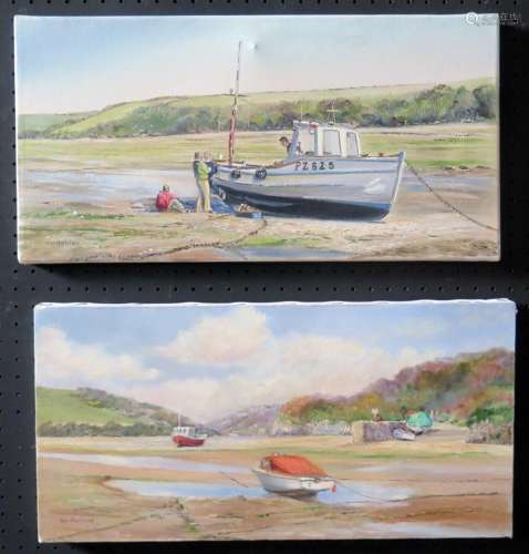Wyn Appleford, 'Gannel PZ625 and 'Little Harbour' River Gannell, 20th/21st Century, Pair of Oils