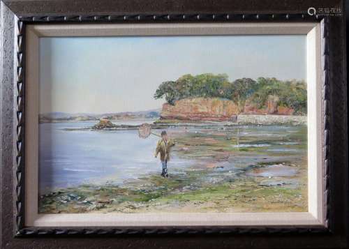 Wyn Appleford, 'Lympstone Harbour', Signed, 20th /21st Century, Oil on Canvas,44 x 29cm, Framed
