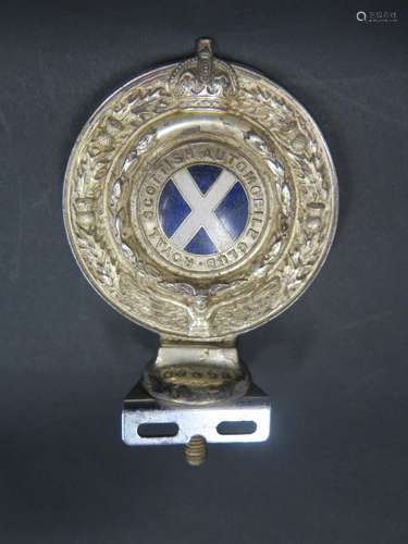 A Royal Scottish Automobile Club Enamel Car Badge