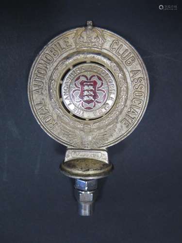 A Royal Automobile Club Association Lancashire Enamel Car Badge