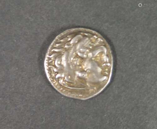 A Macedonian Alexander III Silver Drachm, 18mm, 4.3g