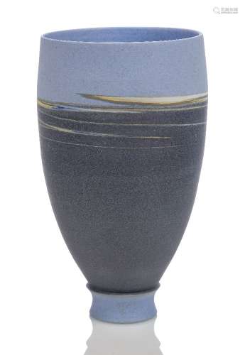 Rainer Doss (German 1941-2007), a porcelain vase c.1993, initialled and dated to inner foot A