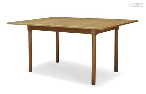 Børge Mogenson, a model '4500' beech games table, produced by Fritz Hansen c.1980, applied