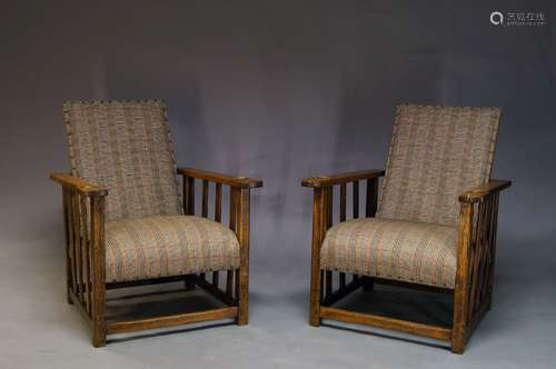 A pair of Philippe Hurel arm chairs, (2)Please refer to department for condition report