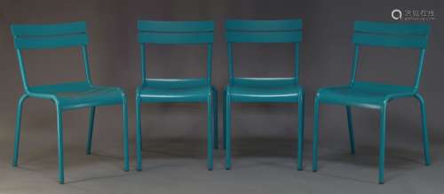 Frédéric Sofia, a set of four 'Luxembourg' chairs for Fermob, of recent manufacture, with