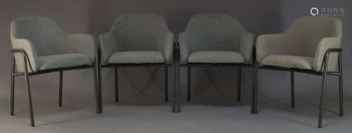 Ed Carpenter, a set of four 'MT' club chairs, for VG&P, of recent manufacture, three with grey