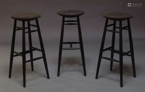 Lars Beller Fjetland, a set of three ‘Drifted’ bar stools for Hem, of recent manufacture, with