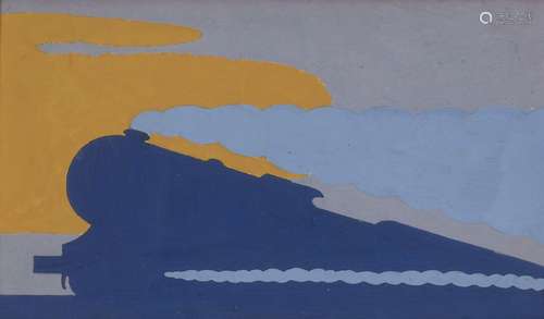 Gerald Spink, British act. 1920-1940- Speed; gouache,13.5x23.2cm Provenance: with Darnley Fine