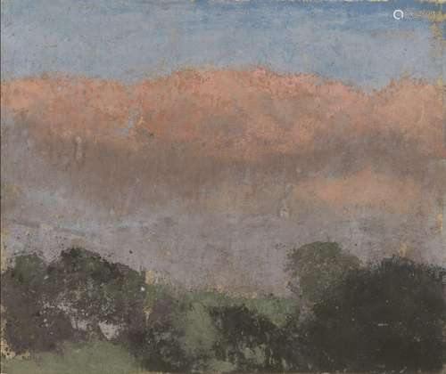 Rudolf Helmut Sauter PS RI RBA, German/British 1895-1977- Sunset; pastel, 12.5x15cm (ARR)