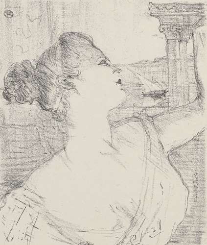 Henri de Toulouse-Lautrec, French 1864-1901- Sybil Sanderson, 1898; lithograph on Japan, monogrammed