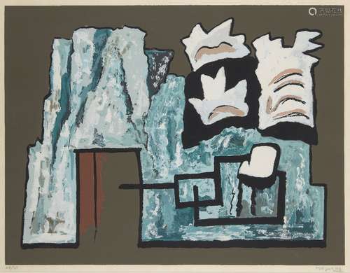 Alberto Magnelli, Italian 1888-1971- Sans Titre V, 1962; screenprint in colours on wove, signed