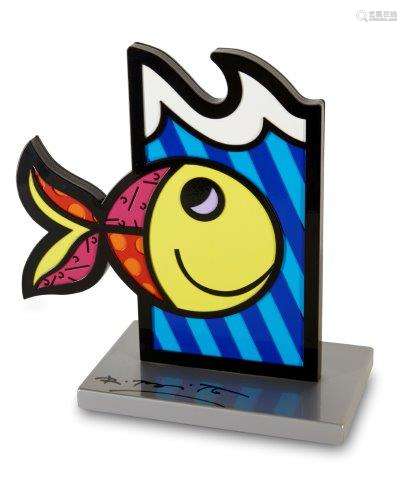 Romero Britto, Brazilian b.1963- Boom Fish; mixed media sculpture, signed and numbered 155/1000 26cm