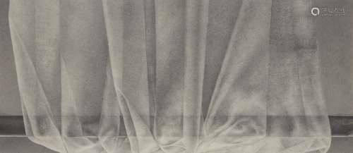 Sheila Tilmouth, British b.1949- Net Curtain II; pencil on paper, signed and inscribed on the