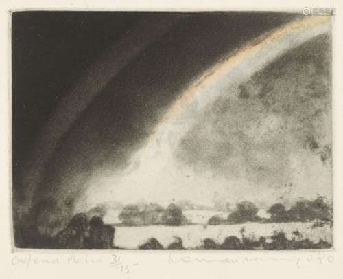 Norman Ackroyd RA, British b.1938- Oxford Plain, 1980; etching with aquatint on wove, signed,