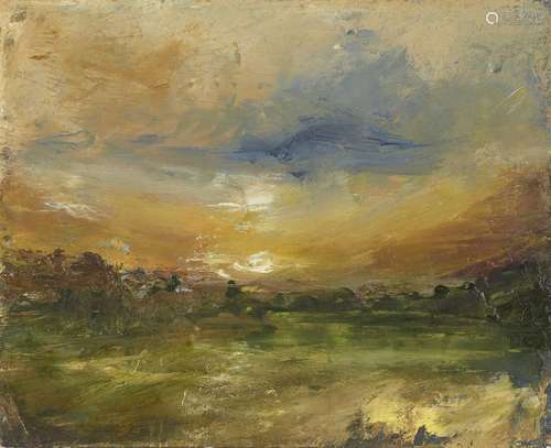 Arabella Johnsen, British b.1966- Last Rays; oil on board, 13x16cm (ARR) Provenance: MacLean