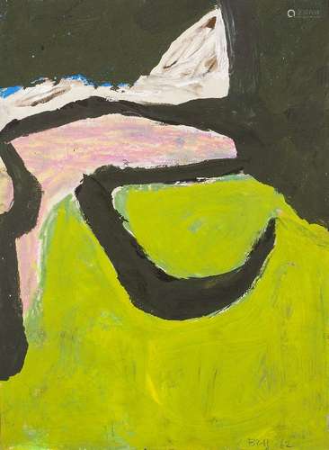 Trevor Bell, British 1930-2017- Little Engadine, 1962; gouache, signed and dated, signed, dated,