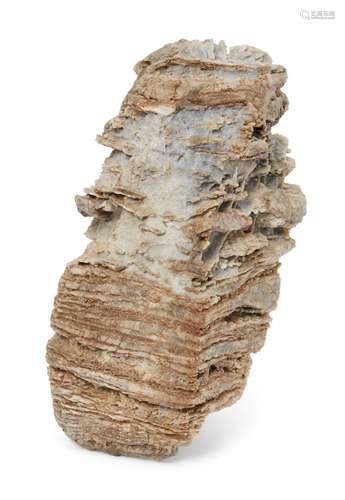 A Chinese scholar's rock, Qing dynasty, naturally formed, the vertically-oriented rock resembling