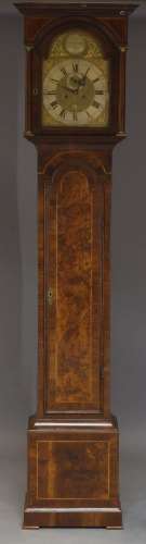 WITHDRAWN A George III mahogany and walnut longcase clock by Richard Howard, New Brentford, the pla