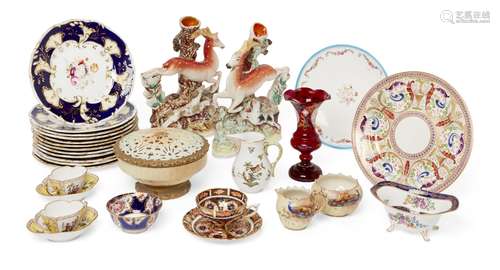 A collection of British and European ceramic tea wares, late 19th / early 20th Century, to include a