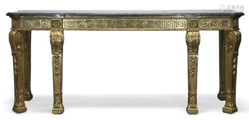 A George II style console table by Charles Tozer, London, late 20th Century, with verde antico