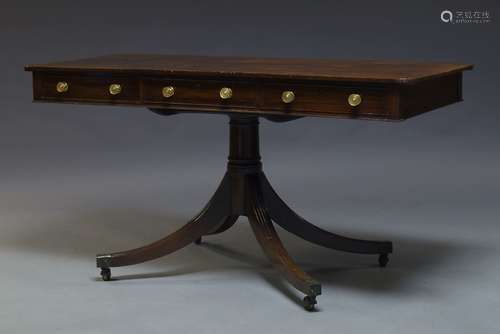 AMENDMENT please note VAT is charged on the hammer price for this Lot. A Regency flame mahogany