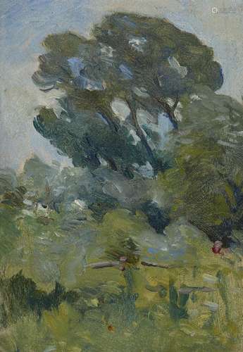 John da Costa, British 1867-1931- A Summer's Day; oil on board, 27.5x19cm, Provenance: with Cider