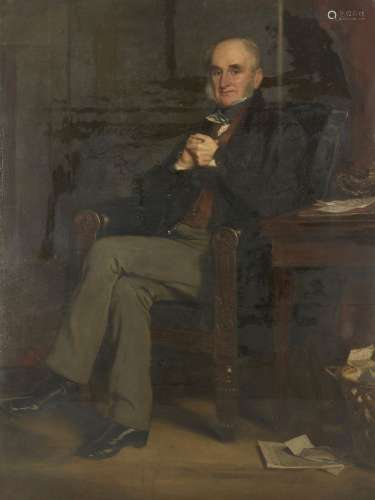 Sir Francis Grant PRA, Scottish 1803-1878- Portrait of Surgeon Richard Wood FRCS (1779-1860), seated